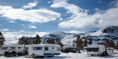 Stora Sjöfallets Fjällanläggning, campingplats.