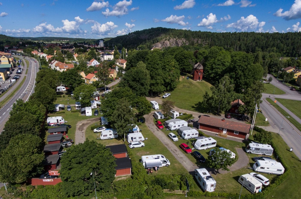 Vybild över Korskullens camping nära Kolmården