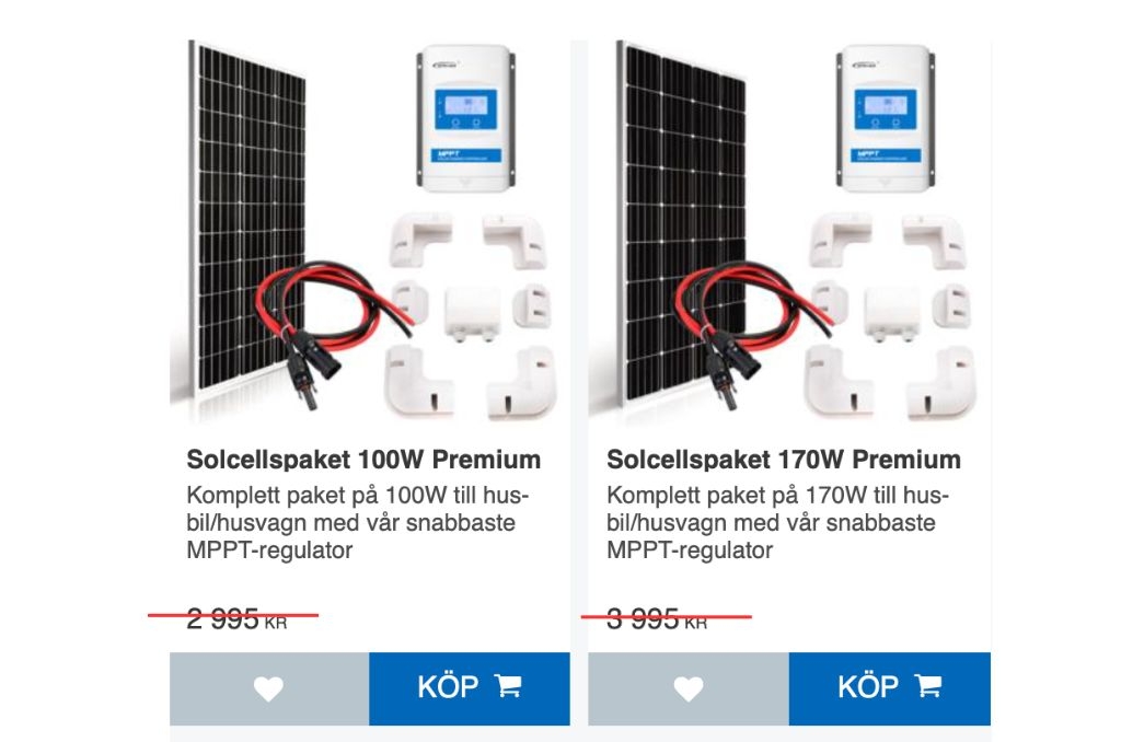 Erbjudande på solceller. 