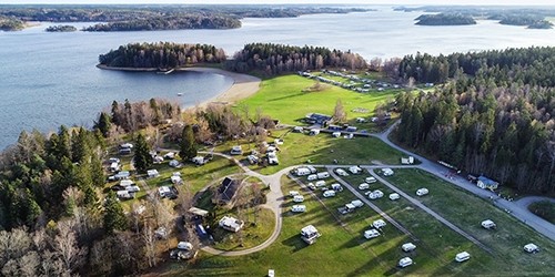 Stockholm strandby Farstanäs, campingplats. 